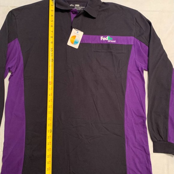 NWT FedEx Ground Long Sleeve Polo Delivery Driver Employee Uniform Mens XL - Picture 6 of 6